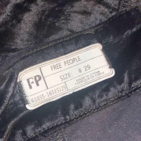 Free People Black Velvet Retro Mini Skirt - Picture 13 of 13